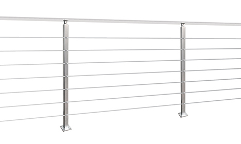 Stainless Steel Crossbar Railings by LA Railings